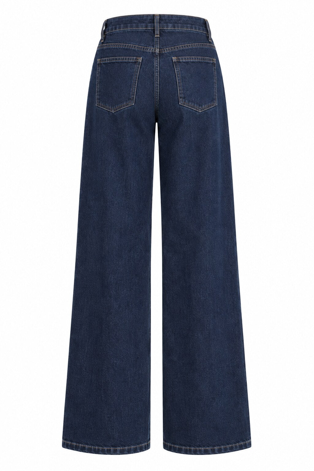 Weite Jeans Leyla mit hohem Bund, Rückansicht